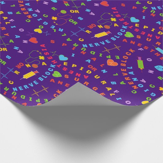 CRNA Nurse Anästhesist Wrapping Paper Geschenkpapier (Ecke)