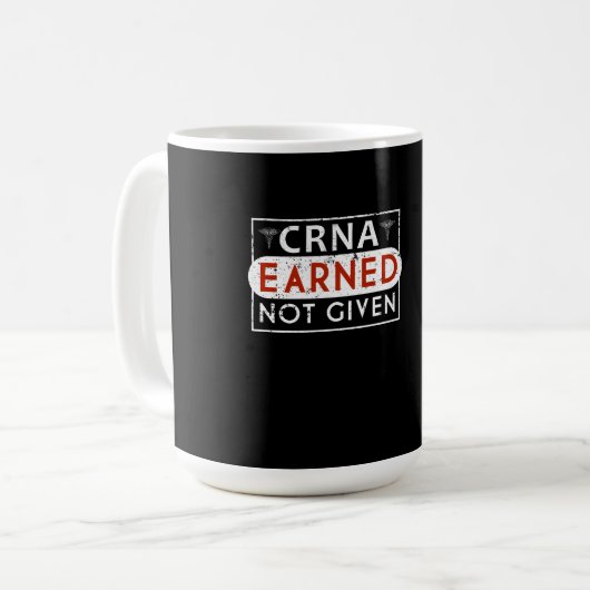 CRNA registrierter Anesthetist-Anästhesiologe Kaffeetasse (Vorderseite Links)