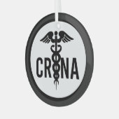 CRNA zertifizierte Geschenke für Krankenschwestern Ornament Aus Glas (Vorderseite links)