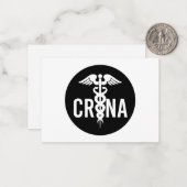 CRNA zertifizierter Krankenschwester Mitteilungskarte (Vorderseite/Rückseite Beispiel)