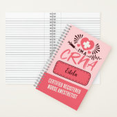 CRNA zertifizierter Nurseanästhesist Custom Notizblock (Innen)