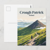 Croagh Patrick Irland Postkarte (Vorne/Hinten)