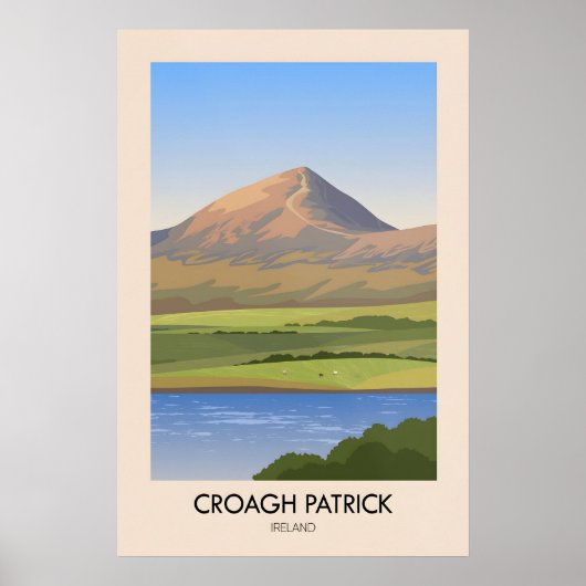 Croagh Patrick Irland Reiseplakat Poster (Vorne)