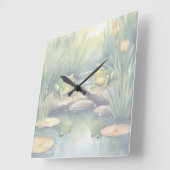 Croaking time quadratische wanduhr (Winkel)