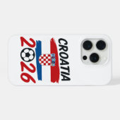 Croatia 2026 Soccer Fan Design Flag Colors iPhone Hülle (Rückseite (Horizontal))