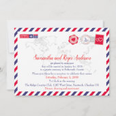 Croatia Air Mail Post Wedding Card Einladung (Vorderseite)