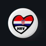 Croatia Country Code Flag Heart Pin Badge, HRV Button<br><div class="desc">Kroatien-Landeskennzahl-Flaggen-Herz-Knopf/Abzeichen.

Ein cooler,  Cartoonart-Herzentwurf mit der Flagge und die Landeskennzahl mit 3 Buchstaben des Landes.  
Diese alpha-3 Landeskennzahlen werden weltweit auf solchen Gebieten wie Kommunikationen,  Reise und Sport verwendet. Und seien Sie nützlich,  wenn Sie verschiedene Länder indem Haben der einzigartigen Codes identifizieren und unterscheiden.</div>