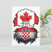 Croatia Croatian Canadian Canada Tree Roots Flag Einladung (Stehend Vorderseite)