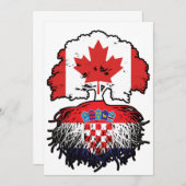 Croatia Croatian Canadian Canada Tree Roots Flag Einladung (Vorne/Hinten)