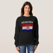 Croatia Croatian Flag Hrvatska Sweatshirt (Vorne ganz)