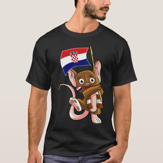 Croatia Fan Mouse T-Shirt (Vorderseite)