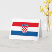 Croatia Flag Greeting Card Karte (Gelbe Blume)