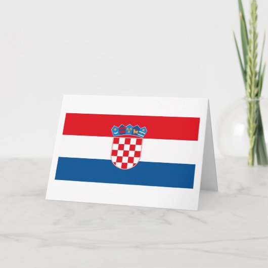 Croatia Flag Greeting Card Karte (Vorderseite)