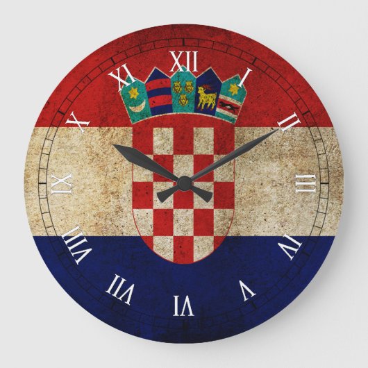 croatia flag große wanduhr (Vorderseite)