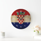 croatia flag große wanduhr (Zuhause)