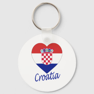 Croatia Flag Heart Schlüsselanhänger