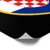 Croatia Flag Personalized Poster (Ecke)