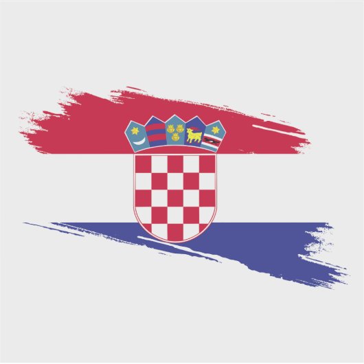 Croatia Flag Sticker – Patriotic Design (Vorderseite)