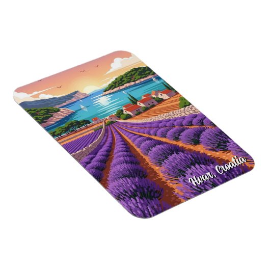Croatia Hvar Lavendar Fields Magnet (Rechte Seite)