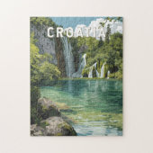 Croatia Illustration Travel Art Vintage Puzzle (Vertikal)