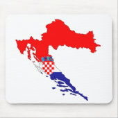 Croatia Map Country Borders Flag States Countries. Mousepad (Vorne)