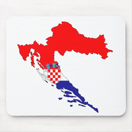 Croatia Map Country Borders Flag States Countries. Mousepad (Vorne)