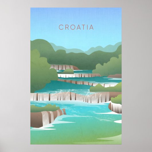 Croatia Minimal Travel Poster (Vorne)