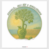 Croatia Olive Oil Vintage Label Art (Blatt)