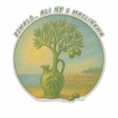 Croatia Olive Oil Vintage Label Art (Vorderseite)