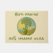 Croatia Olive Oil Vintage Label Art Fußmatte (Vorderseite)