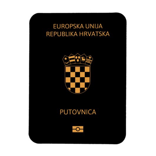 Croatia passport magnet (Vertikal)