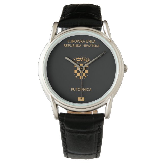 Croatia passport wristwatch armbanduhr (Vorderseite)