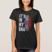 Croatia Pride It's In My DNA Cute Croatian Fingerp T-Shirt (Vorderseite)