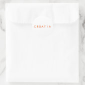 Croatia Runder Aufkleber (Tasche)