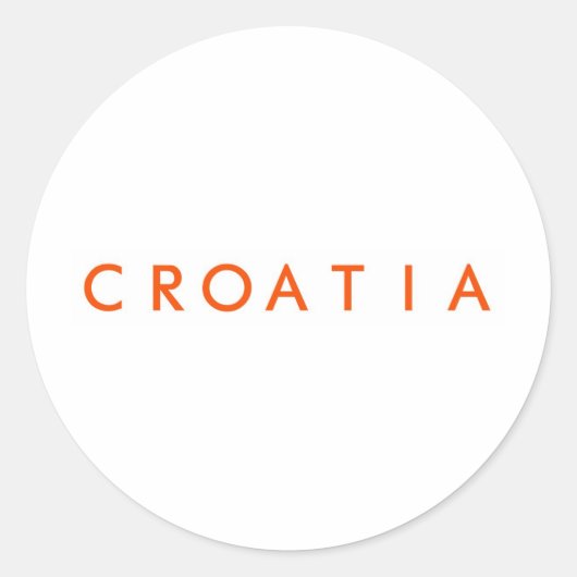 Croatia Runder Aufkleber (Vorderseite)