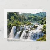 Croatia, scenic waterfall postkarte (Vorne/Hinten)