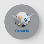 Croatia Soccer Runde Wanduhr (Vorderseite)