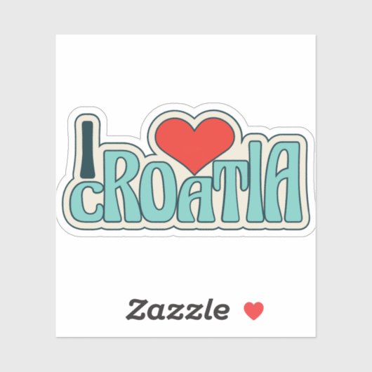 Croatia Sticker – Patriotic Design (Blatt)