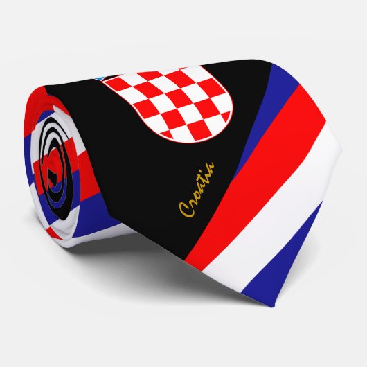 Croatia Stripes Krawatte Business Kroatische Flagg (Gerollt)