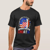 Croatian American Patriot Heart is from Croatia Fl T-Shirt (Vorderseite)