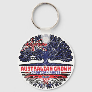 Croatian Croatia Australian Australia Tree Roots Schlüsselanhänger