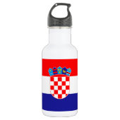 Croatian Flag Edelstahlflasche (Vorderseite)