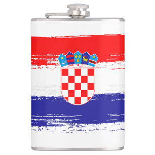 Croatian Flag Gift Football Fan Sports Flachmann