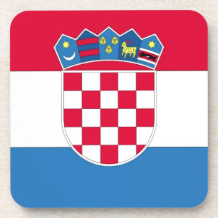 Croatian Flag or Flag of Croatia Getränkeuntersetzer