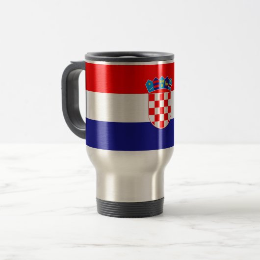 Croatian Flag Reisebecher (Vorderseite Links)