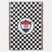 Croatian flag throw blanket decke (Vorderseite Vertikal)