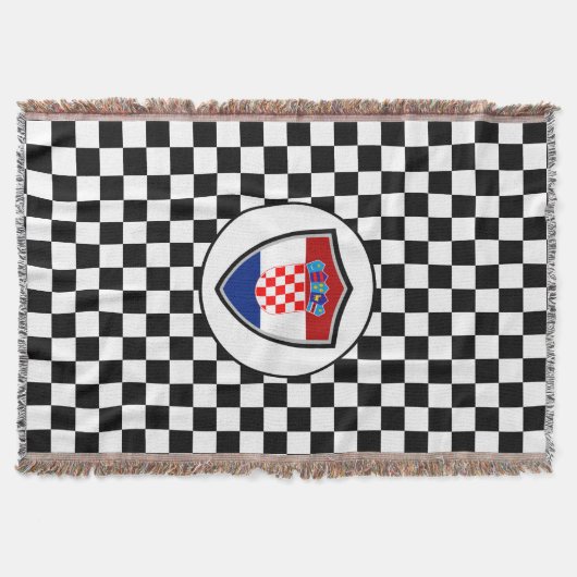 Croatian flag throw blanket decke (Vorderseite)