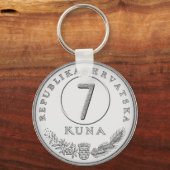 Croatian Kuna Coin Keychain–Customizable Backside Schlüsselanhänger (Vorderseite)
