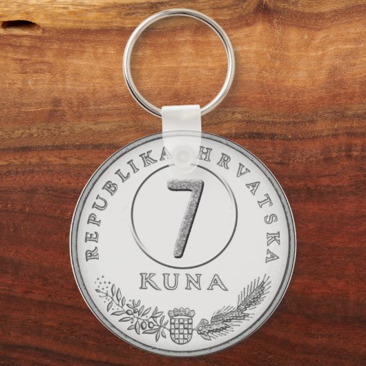 Croatian Kuna Coin Keychain–Customizable Backside Schlüsselanhänger (Vorderseite)