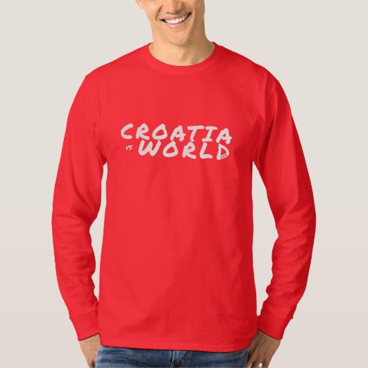 CROATIAvsWORLD Basic Red T-Shirt (Vorderseite)